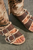 Arizona Big Buckle Shearling Birkenstock Sandals