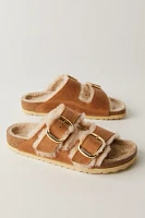 Arizona Big Buckle Shearling Birkenstock Sandals