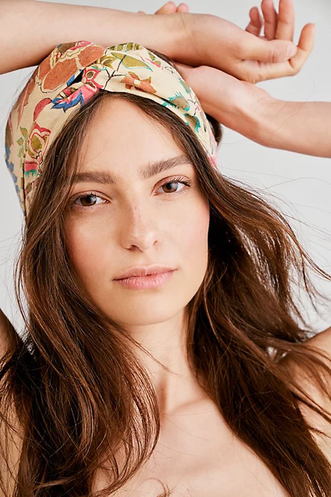 Rosella Soft Headband by Curried Myrrh at Free People, Ivory Floral, One Size