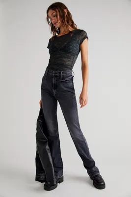 MOTHER The High-Waisted Smokin' Double Heel Jeans