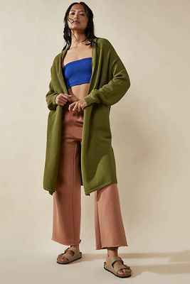 Hailee Convertible Cardigan by FP Beach at Free People, Giant Kelp,
