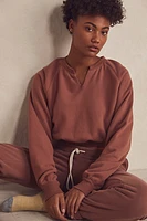 Notch Cropped Sweatshirt