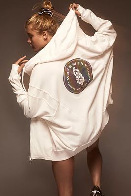 All Your Love Logo Reflective Hoodie by FP Movement at Free People, Bright White Combo,