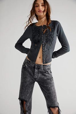 Sidelines Top by Free People, Charcoal,