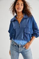 Cool Rider Sweatshirt by We The Free at People, Blue Opal,