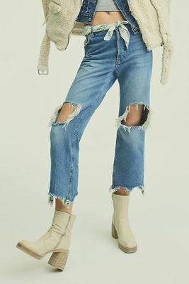 Ruby Platform Ankle Boots by Free People, Bone, EU 40