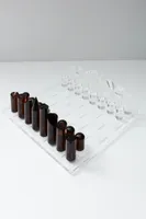 Lucite Chess + Checkers Set