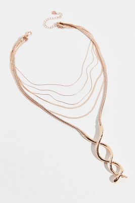 Perfect Disguise Necklace by Free People, Rose Gold, One Size