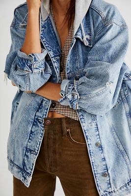 Flawless Hooded Denim Jacket by We The Free At People, It Again,