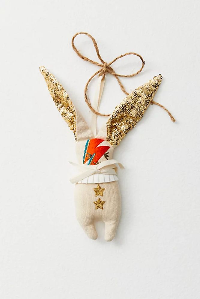 Bowie Bunny Ornament by Skippy Cotton at Free People, Natural, One Size