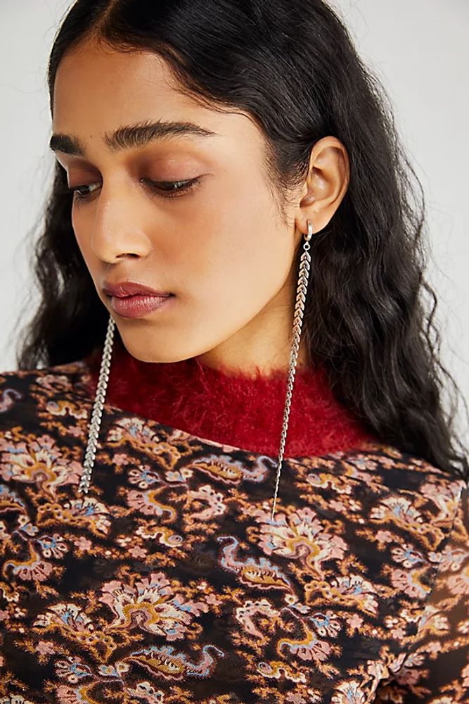 Lights Out Dangle Earrings by Free People, Silver, One Size