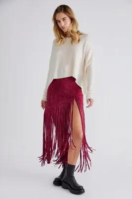 Made in Memphis Fringe Skirt - Hot Pink - ShopperBoard