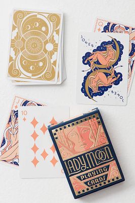Lady Moon Playing Cards by Art of Play at Free People, Indigo, One Size