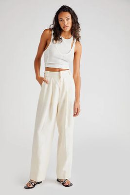THRILLS Zoe Pants by at Free People, Ivory,