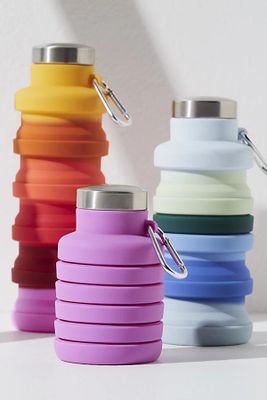 Exclusive Mayim Collapsible Carabiner Bottle by Mayim at Free People, Sky, One Size