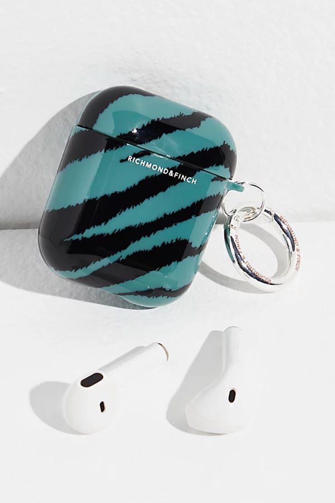 Emerald Zebra Airpods Case by Richmond & Finch at Free People, Emerald, One Size