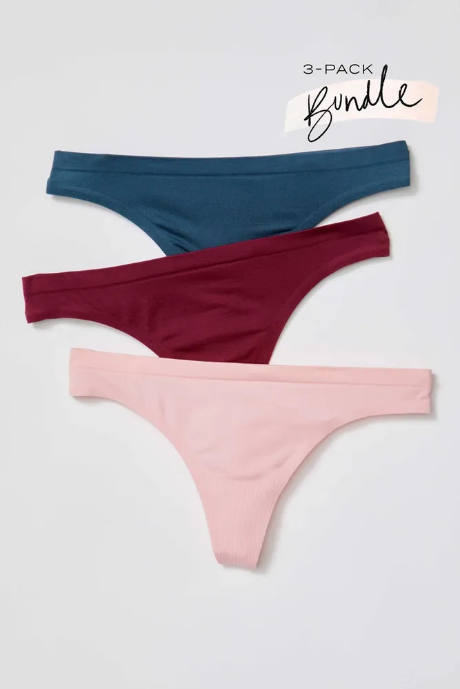 Women's Essentials Seamless Thong, Pink