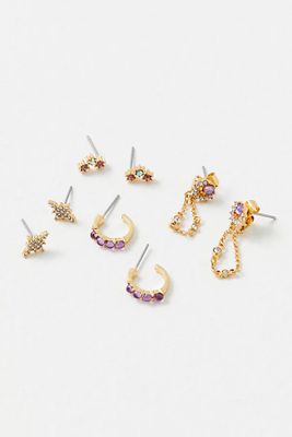 Quinn Gold Plated Stud Set by Free People, One