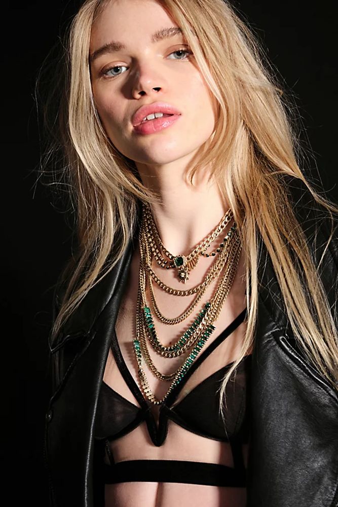 The Pistols Stacked Chain Choker by Arden Jewelry at Free People, One