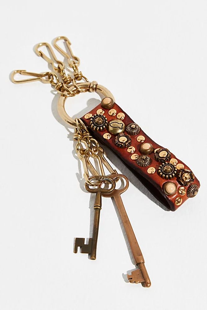 Campomaggi Keychain by Campomaggi at Free People, Cognac Studded, One Size
