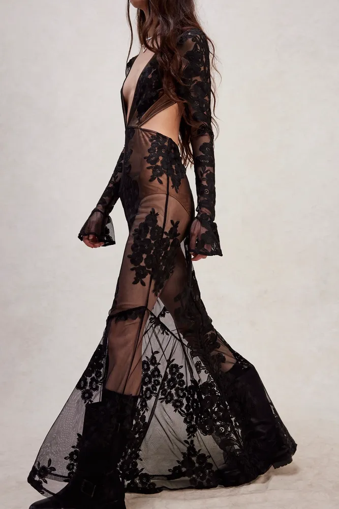 For Love & Lemons Temecula Cut Out Maxi Dress