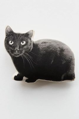 Silkscreen Black Cat Pillow by Broderpress at Free People, Black, One Size