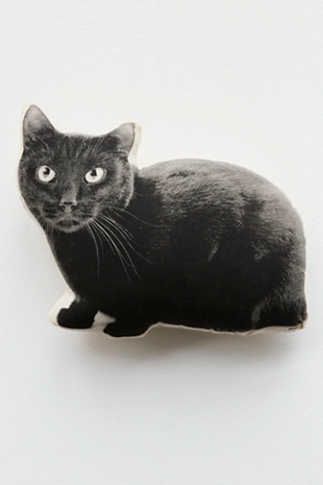 Silkscreen Black Cat Pillow