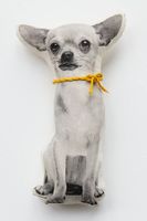 Silkscreen Chihuahua Pillow by Broderpress at Free People, Ivory, One Size