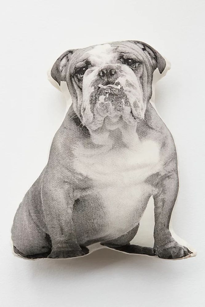 Silkscreen Bulldog Pillow by Broderpress at Free People, Black, One Size