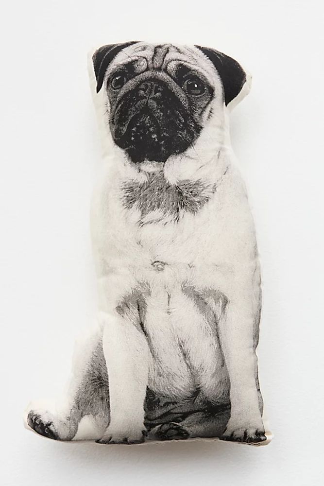 Silkscreen Pug Pillow by Broderpress at Free People, Black, One Size