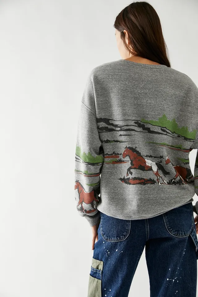 Daydreamer Running Horses Oversized Crewneck | The Summit at Fritz Farm