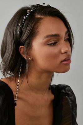 Marguerite Headband by Curried Myrrh at Free People, Onyx, One Size