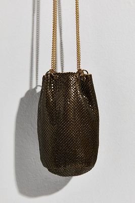 Whiting & Davis Mini Bucket Bag by Whiting & Davis at Free People, Antique Gold, One Size