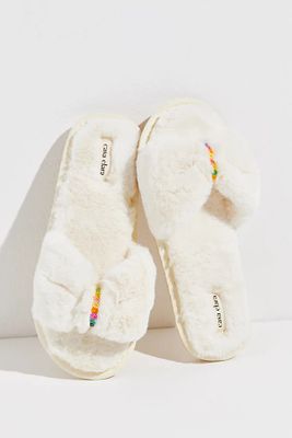 Daisy Baby Slippers by Casa Clara at Free People, White Beaded Daisy, M
