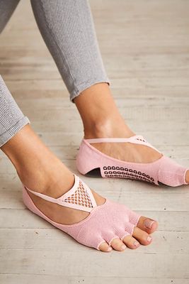 Arebesk Muse Open Toe Grip Socks by at Free People, Pink,