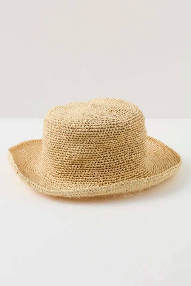 Textured Straw Bucket Hat by San Diego Hat Co. in Beige, Women's at Anthropologie