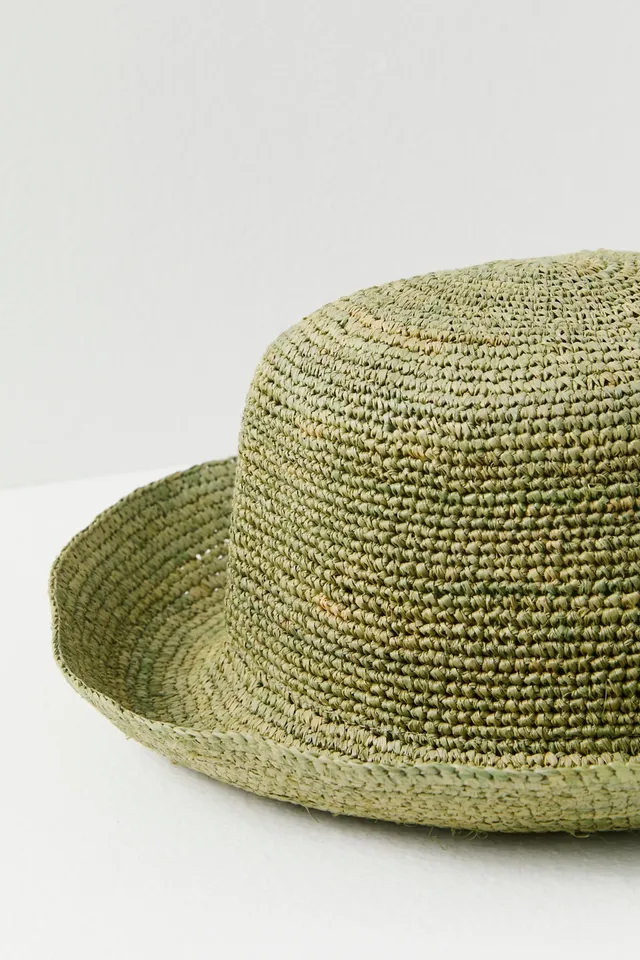 Hats & Scarves  Womens COS STRAW SUN HAT Green ~ Theatre Collective