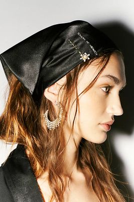 Della Hair Scarf by Curried Myrrh at Free People, Black, One Size
