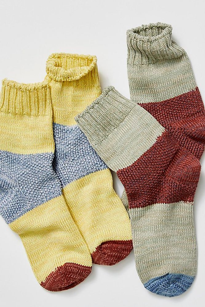 Tonal Dapple Crew Socks by Hansel From Basel at Free People, One