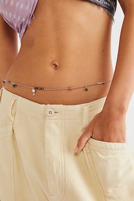 Waves Belly Chain by Free People, Silver Multi, One Size