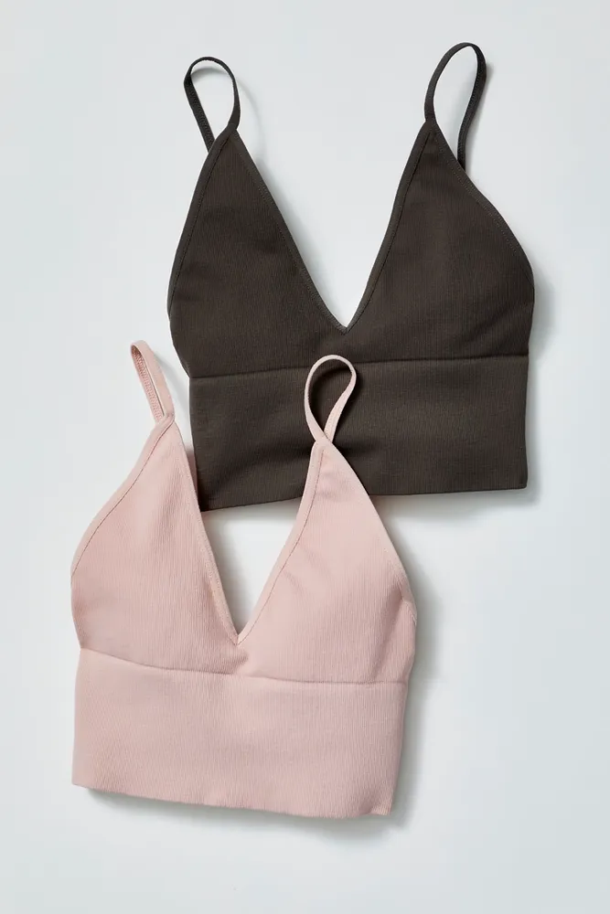 Chloe Seamless Bralette + Ruched Ruffle Shorties 2-Style Bundle by