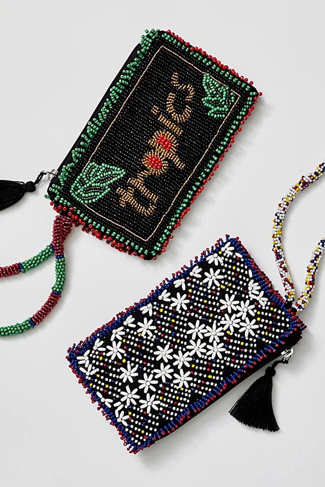 Daydreamer Beaded Wallet by Free People, Tropics, One Size