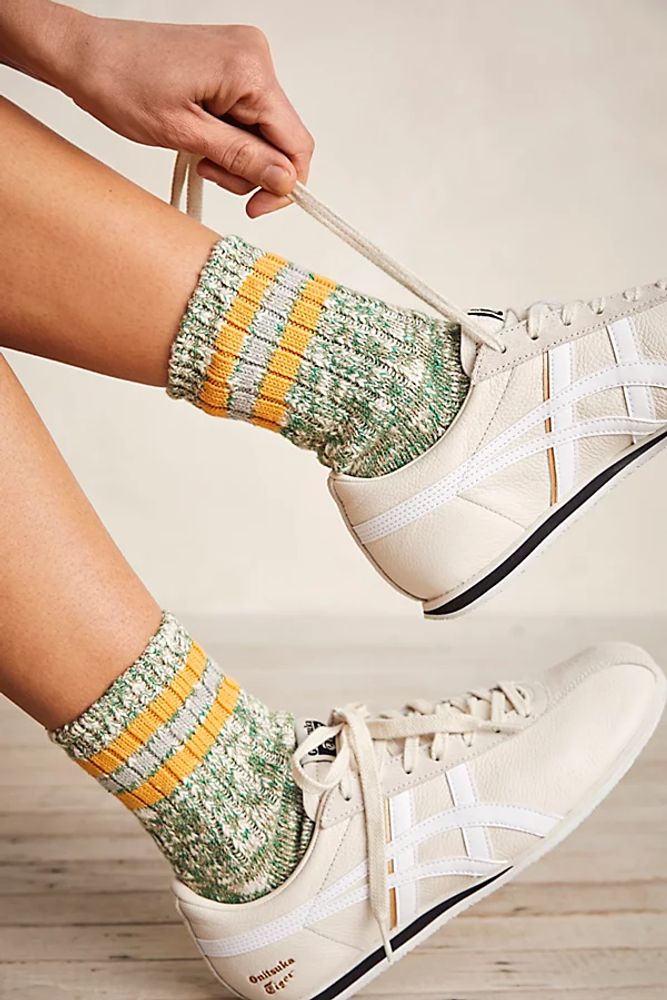 Thunders Love Athletic Ankle Socks by Thunders Love at Free People, Green Socks, One Size
