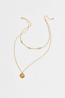Gold Plated Wish Upon A Star Layered Necklace by Free People, One
