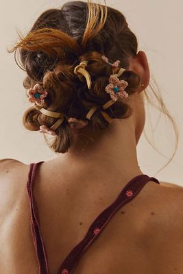 Saira Flower Braid In by Curried Myrrh at Free People, Blush, One Size