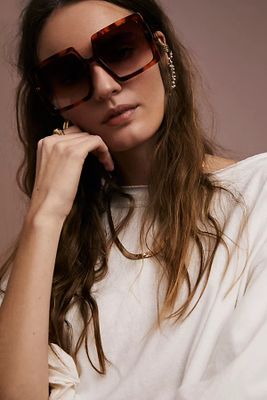 Line Of Sight Square Sunglasses by Free People, One