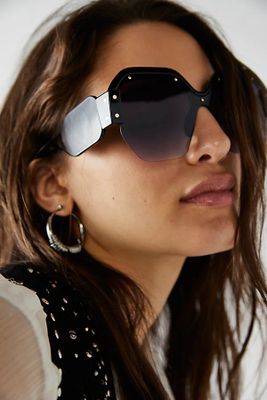 Loyal Studded Square Sunglasses by Free People, One