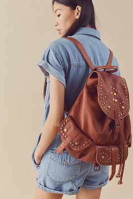 Going West Studded Backpack by FP Collection at Free People, Cognac, One Size