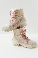 Brex Cozy Lace Up Boots by Sorel at Free People, Nova Sand / Sea Salt, US 7
