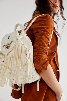 Lone Star Fringe Backpack by El Vaquero at Free People, Blanche, One Size